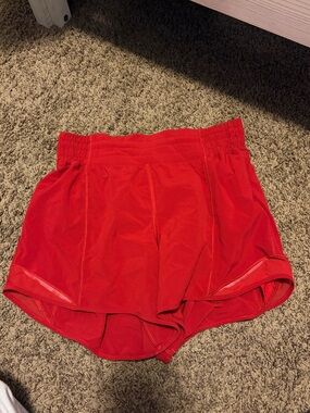 Women's Red Athletic Shorts